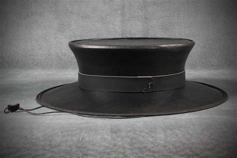 Plague Doctor Hat in Black Leather