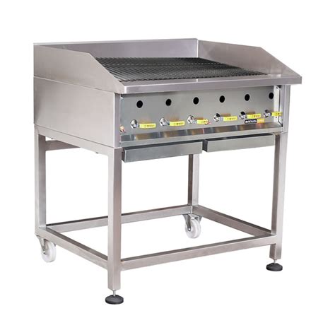 HEAVY-DUTY RADIANT GAS GRILL 900MM FREE STANDING By Forge - Core Catering