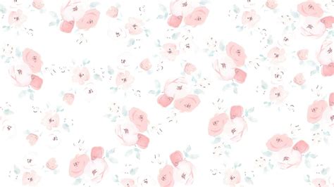 Download Floral Pattern Pastel Pink Aesthetic Computer Wallpaper ...