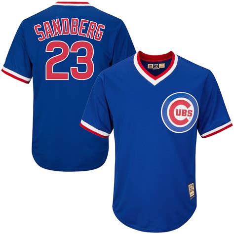 Majestic Ryne Sandberg Chicago Cubs Royal Blue Cool Base Cooperstown Collection Player Jersey