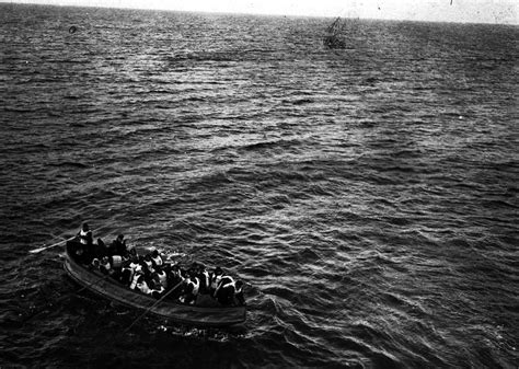 Titanic survivors approach rescue ship RMS Carpathia, April 15th 1912. [1200 x 854] : HistoryPorn