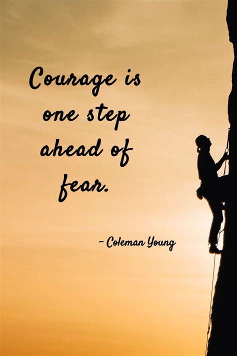 COURAGE IS ONE STEP AHEAD OF FEAR | Positive quotes motivation, Positive quotes, Inspirational ...