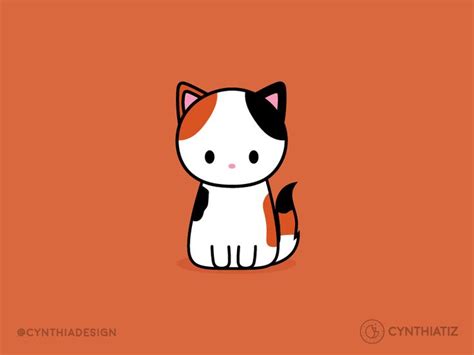 Calico Cat | Cute cat illustration, Cartoon cat drawing, Calico cat