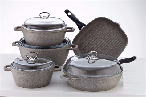 Falez Granite Cookware Sets 9 Pcs Set, Grey price in UAE | Amazon.ae UAE | kanbkam