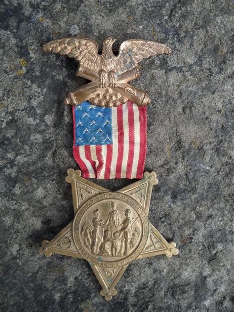 Four Bees: G.A.R. Membership Medal, US Civil War Grand Army of the Republic, Union Army Veteran ...