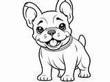 French Bulldog Easy Coloring Activity  Page sketch template