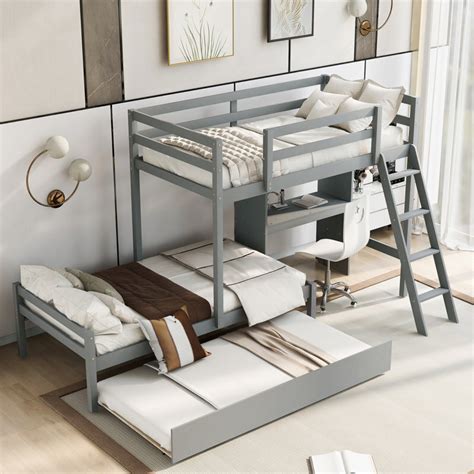 Top Bunk Bed With Desk Underneath | Foter