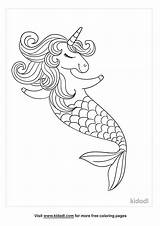 Mermaid Unicorn Coloring Pages Adults sketch template