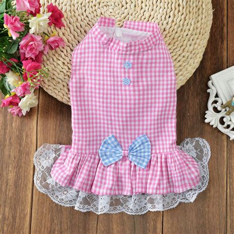 Dog Dress Clothes Extra Small Medium 100% Cotton Pet Apparel Princess ...