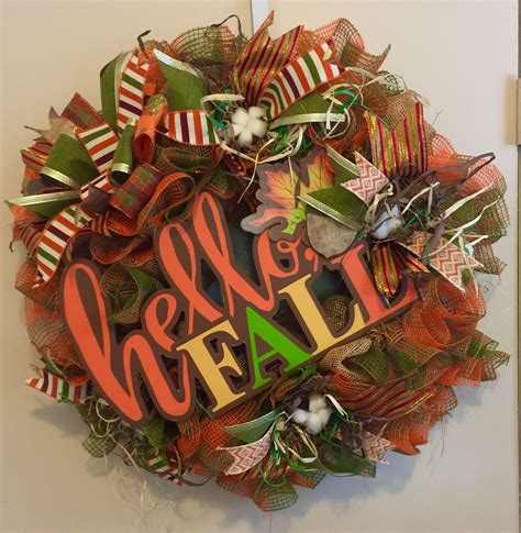 Hello Fall Wreath | Christmas wreaths, Holiday decor, Fall wreath