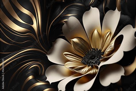 Flowers black white gold series - flower picture - amazing, beautiful flower background ...