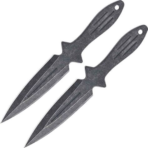 2 Piece Stonewashed Spearhead Throwing Knives