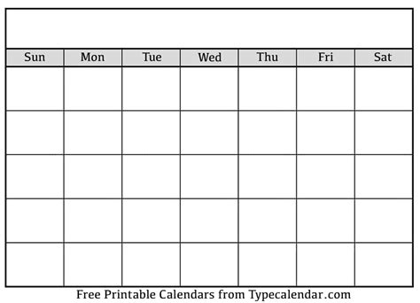 Blank Calendars | Free Printable Templates