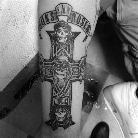 40 Cool Guns And Roses Tattoo Designs for Men