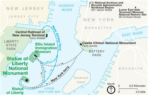 Statue Of Liberty Map New York