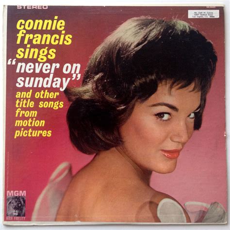 Connie Francis - Sings Never On Sunday LP Vinyl Record Album MGM Records - ST-90592 Pop Vocal ...