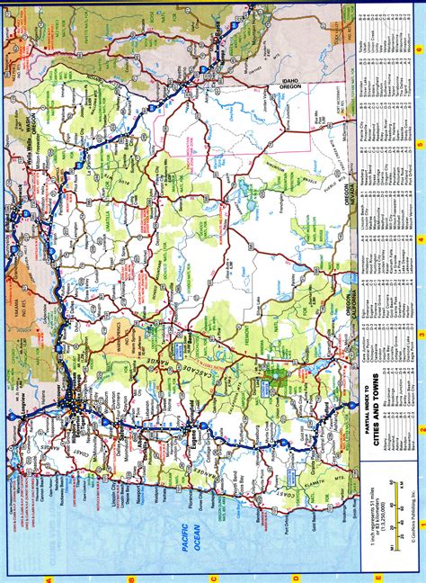 Map of Oregon roads and highways.Free printable road map of Oregon