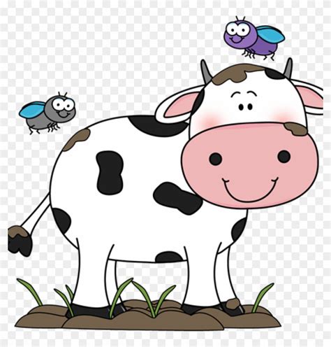 Cute Cow Clipart Cute Cow Clip Art Cow In The Mud With - Cow Cartoon - Free Transparent PNG ...