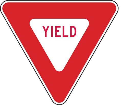 LYLE Yield Traffic Sign, Sign Legend Yield, MUTCD Code R1-2, 30 in x 30 in - 3ZTF1|R1-2-30HA ...