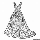 Elegant Evening Dress Coloring Page  Pagescom sketch template