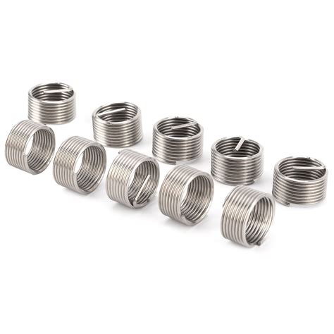 Mgaxyff Stainless Steel Thread Inserts,Thread Repair Insert,10pcs ...