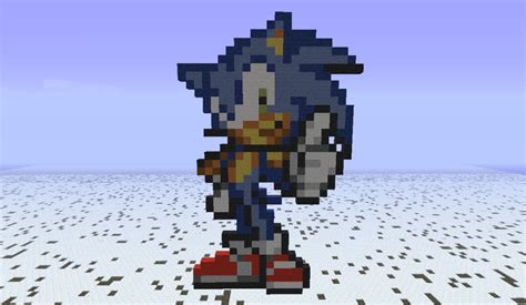 Sonic Pixel Art Minecraft Project