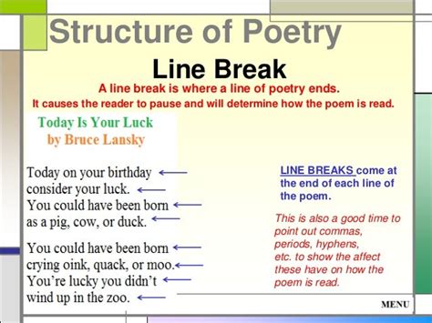 Structure of poetry