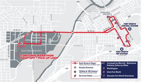 Cowtown Marathon Route Map