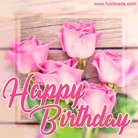 Happy Birthday Pink Roses Bouquet