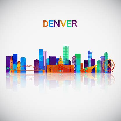 Denver Skyline Silhouette In Colorful Geometric Style Symbol For Your Design Vector Illustration ...