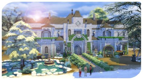 THE SIMS 4 | 'THE MANOR' - A GROUP COLLAB - EXTERIOR SPEED BUILD - YouTube