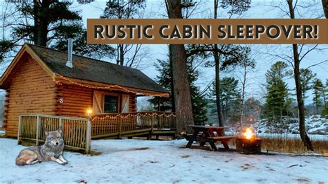 WINTER CAMPING | Little Presque Isle Cabins - YouTube