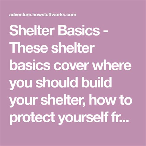 How to Build a Shelter | How to protect yourself, Basic, Shelter