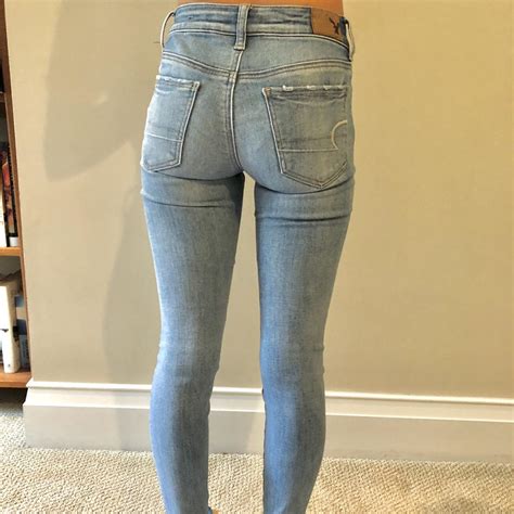 American Eagle skinny jeans, perfect condition. Very... - Depop