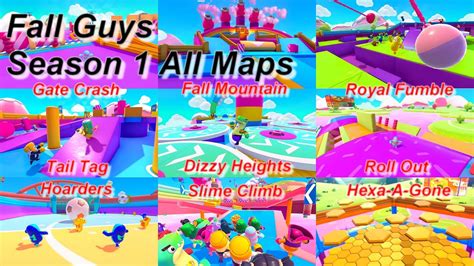 Fall Guys Wszystkie Mapy w Sezonie 1 (All Maps in Season 1) - YouTube