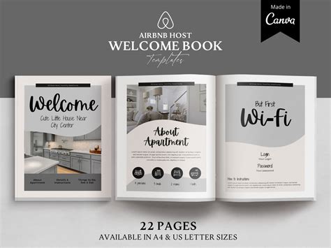 Airbnb Guest Book Template - Canva by Ilya Dubynin on Dribbble