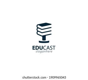 Edu Cast Logo Design Sign Stock Vector (Royalty Free) 1909965043 | Shutterstock