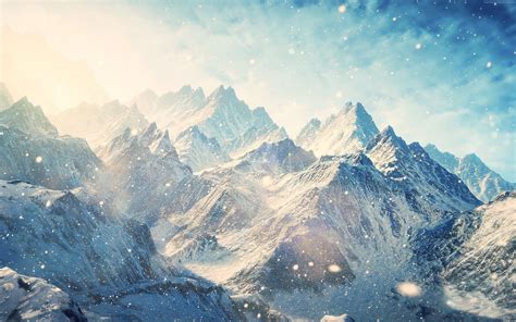 Snow covered mountain, mountains, snow, winter HD wallpaper | Wallpaper Flare