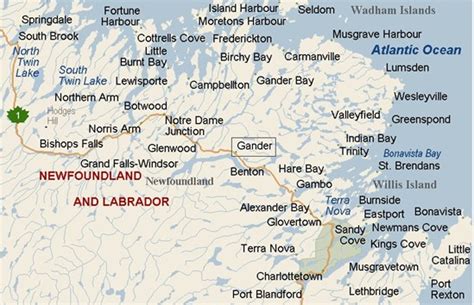 Where is Gander, Newfoundland? see area map & more