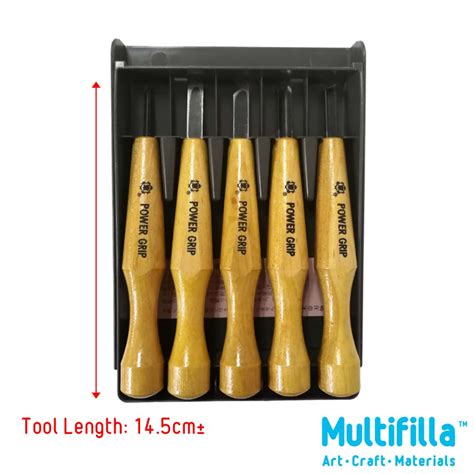 Power Grip Carving Tools Set - 5pcs | Multifilla