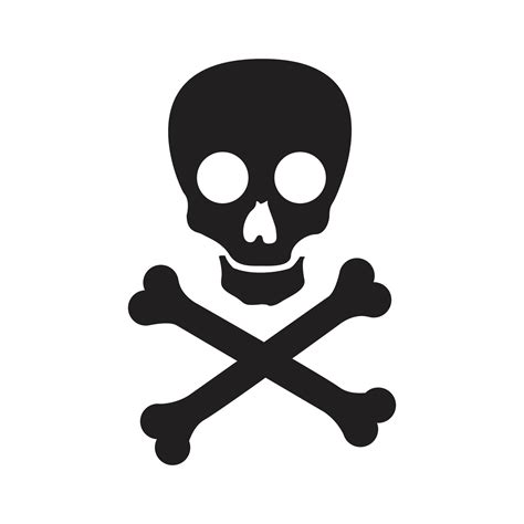 Vector black silhouette skull on white background 32733034 Vector Art ...