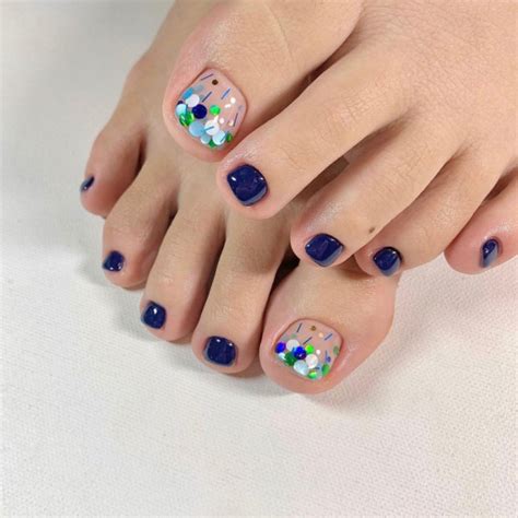 37 Crazy Cute Pedicure Designs : Confetti + Blue Pedicure I Take You | Wedding Readings ...