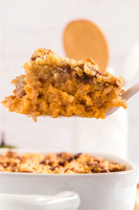 Sweet Potato Casserole with Canned Yams - West Via Midwest