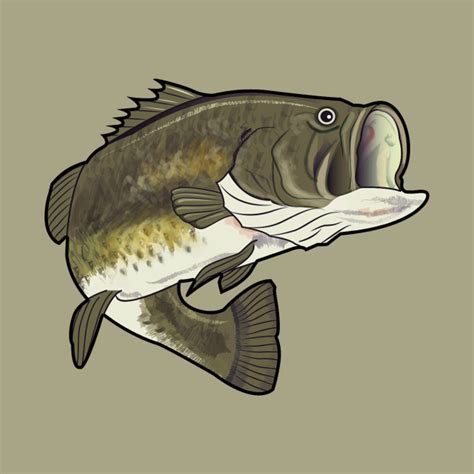 Largemouth Bass Drawing - Bass - Tapestry | TeePublic