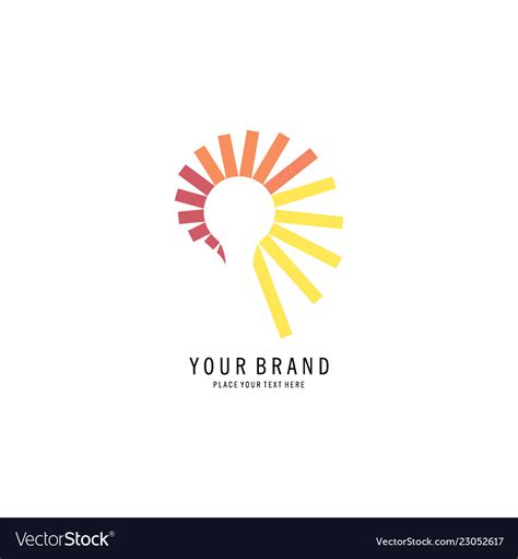 Abstract lamp logo Royalty Free Vector Image - VectorStock