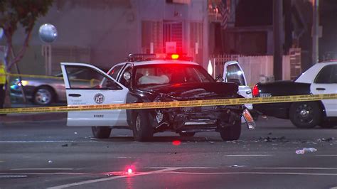 Crash Involving LAPD Patrol Car Leaves 3 Injured, Including 2 Officers ...