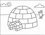 Easy How To Draw An Igloo Tutorial And Coloring Page sketch template