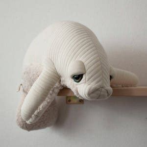 Small Albino Manatee Handmade Stuffed Animal - Etsy