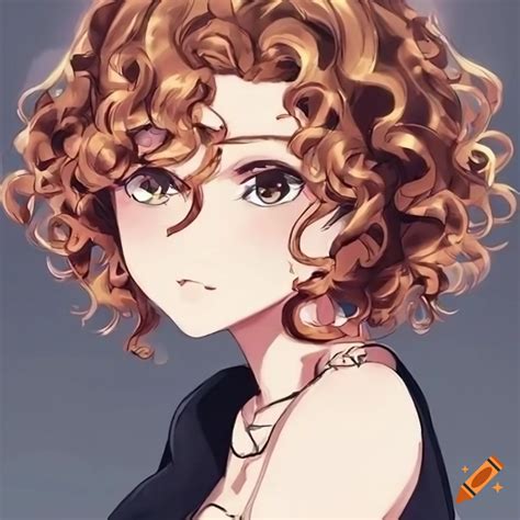 Anime character with curly hair on Craiyon