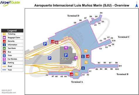 San Juan - Luis Munoz Marin International (SJU) Airport Terminal Map ...